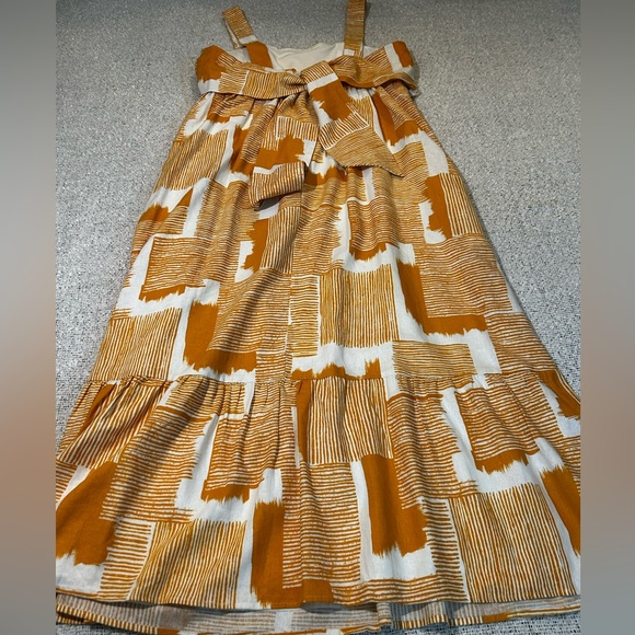 Women’s Donna Morgan Brielle Midi Dress in orange multi print Size 8 - Picture 7 of 10